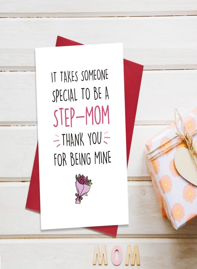 Ogeby Funny Mothers Day Gifts for Stepmom, Lovely Mother’s Day Card Gift from Step Daughter Son, Thank You for Being Mine - Image 4