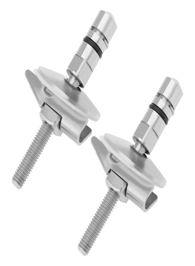 Create idea مجموعة تثبيت مفصلات مقعد المرحاض 1 زوج M6 x 71.5mm من الفولاذ المقاوم للصدأ، حامل تثبيت غطاء المرحاض C0102G متوافق مع LUVETT - Image 1