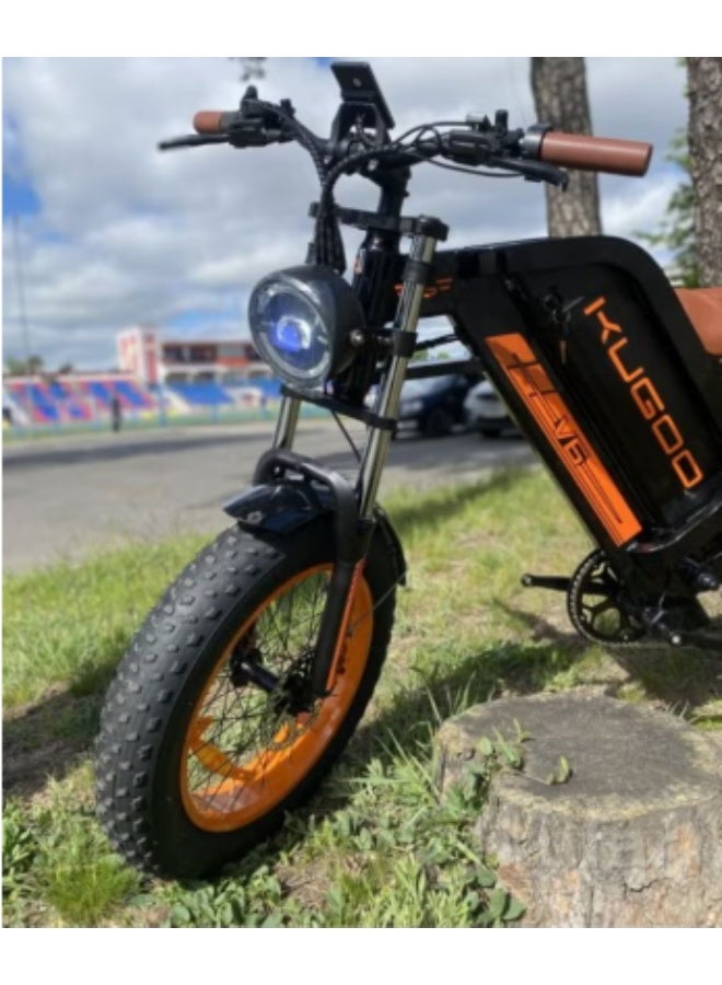 Kugoo V6 Harley Electric Bike 48V 28Ah 1000W Dual - Image 5