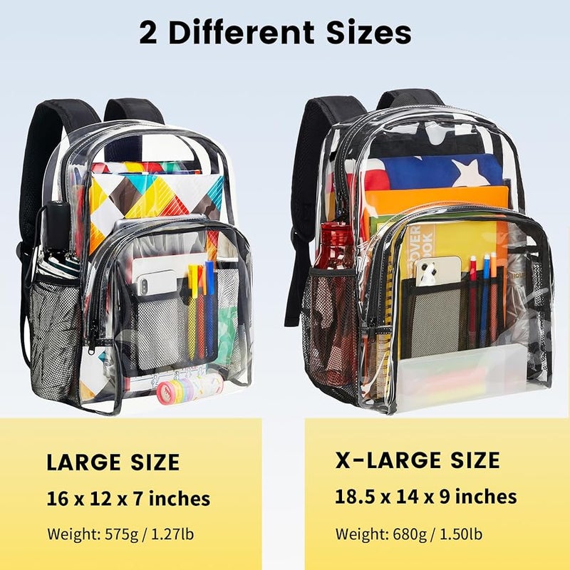 Vorspack Clear Backpack Heavy Duty PVC Transparent Backpack - Image 2