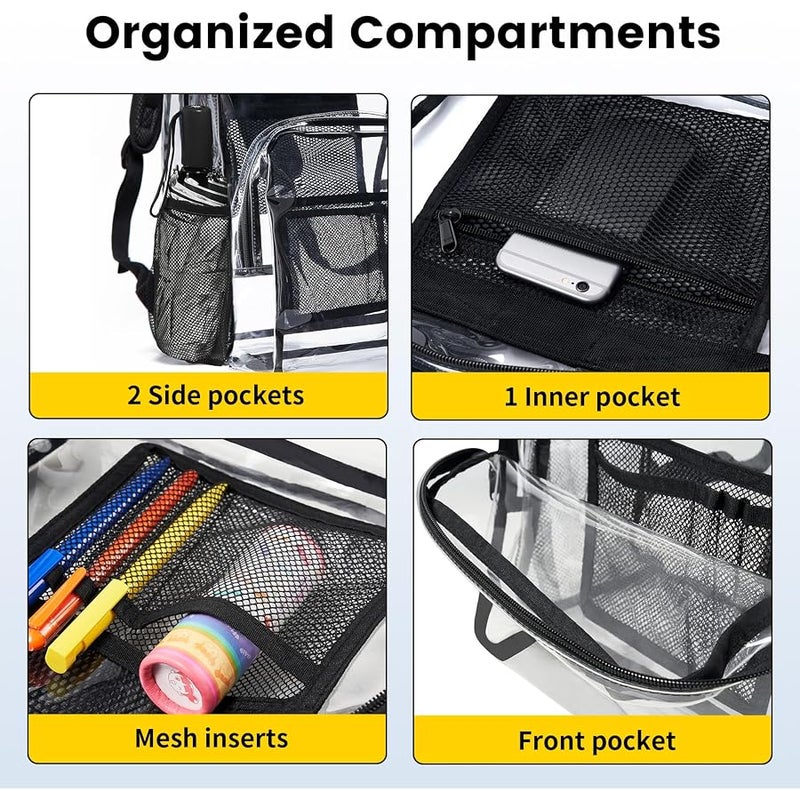 Vorspack Clear Backpack Heavy Duty PVC Transparent Backpack - Image 4