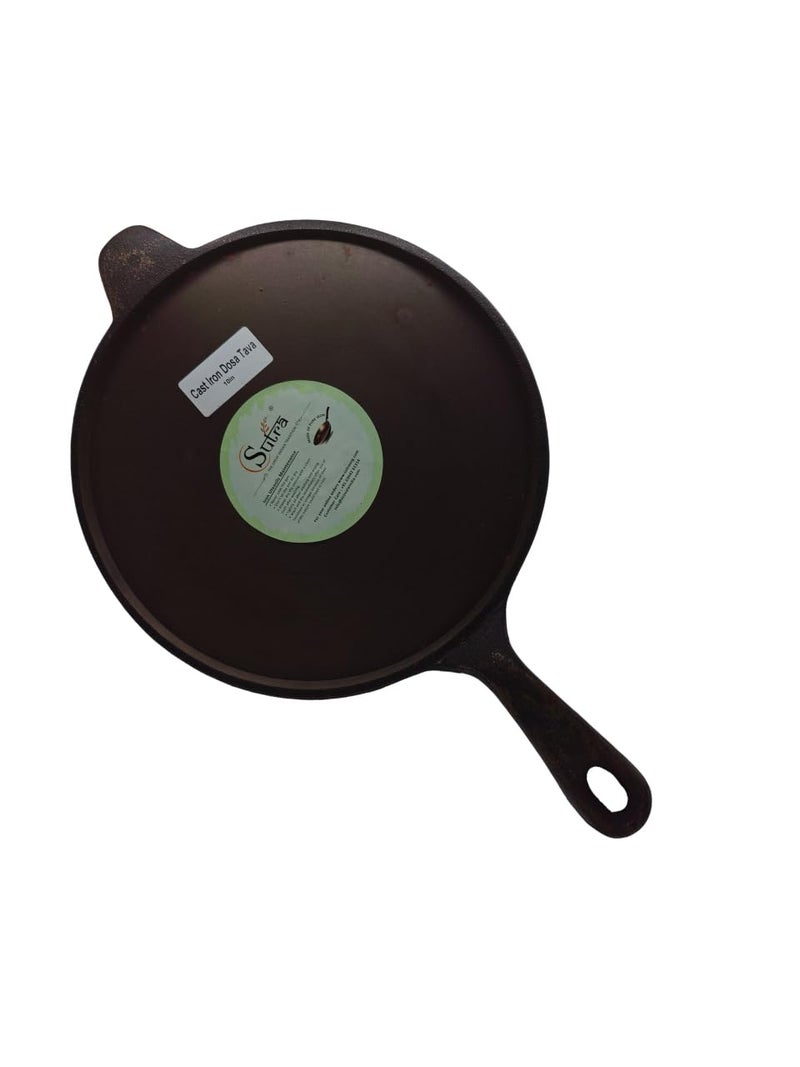 SUTRA Cast Iron Dosa Tawa with Long Handle 10 inch Natural cast Iron Pure cast Iron with Handle - Image 2