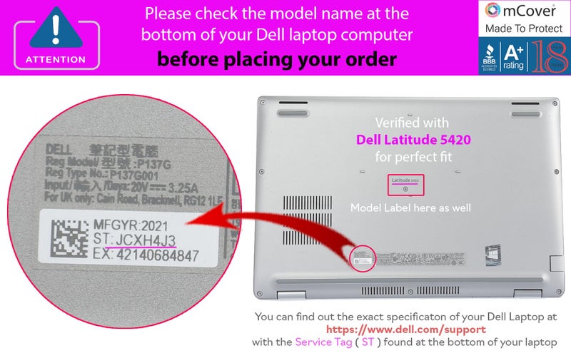 mCover Case Only Compatible for 2021 ï½ž 2023 14-inch Dell Latitude 5420 5430 Windows Notebook PC (NOT Fitting Any Other Dell Models) - Pink - Image 4