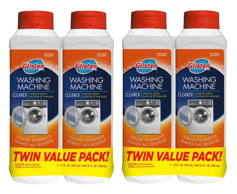 Glisten Washer Magic Washing Machine Cleaner and Deodorizer, 4 Bottles - Image 1