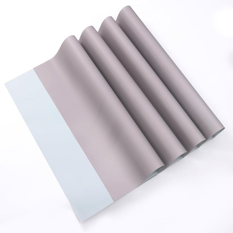 Red Dot Gift REDDOTGIFT Pack of 20 Sheets Gift Wrapping Paper 57x57cm, Double Face Flower Wrap Paper Waterproof Floral Bouquet Packing Paper DIY Craft Gift Packing (14# GREY + COLD GREY) - Image 1