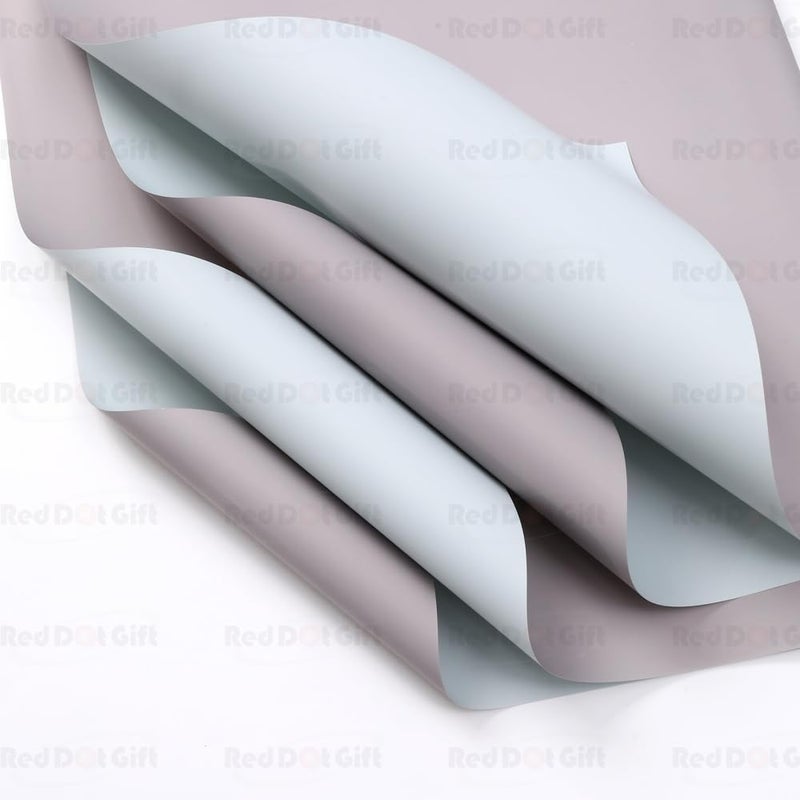 Red Dot Gift REDDOTGIFT Pack of 20 Sheets Gift Wrapping Paper 57x57cm, Double Face Flower Wrap Paper Waterproof Floral Bouquet Packing Paper DIY Craft Gift Packing (14# GREY + COLD GREY) - Image 3