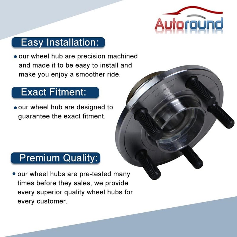Autoround مجموعة محور العجلة الأمامية والمحامل Autoround 513224 لسيارات دودج تشارجر، تشالنجر، وماجنوم ذات الدفع الخلفي - Image 4
