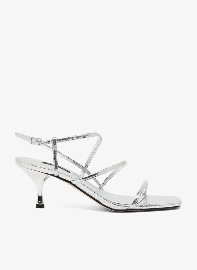 NINE WEST Multi Strap Mid Heel Sandals