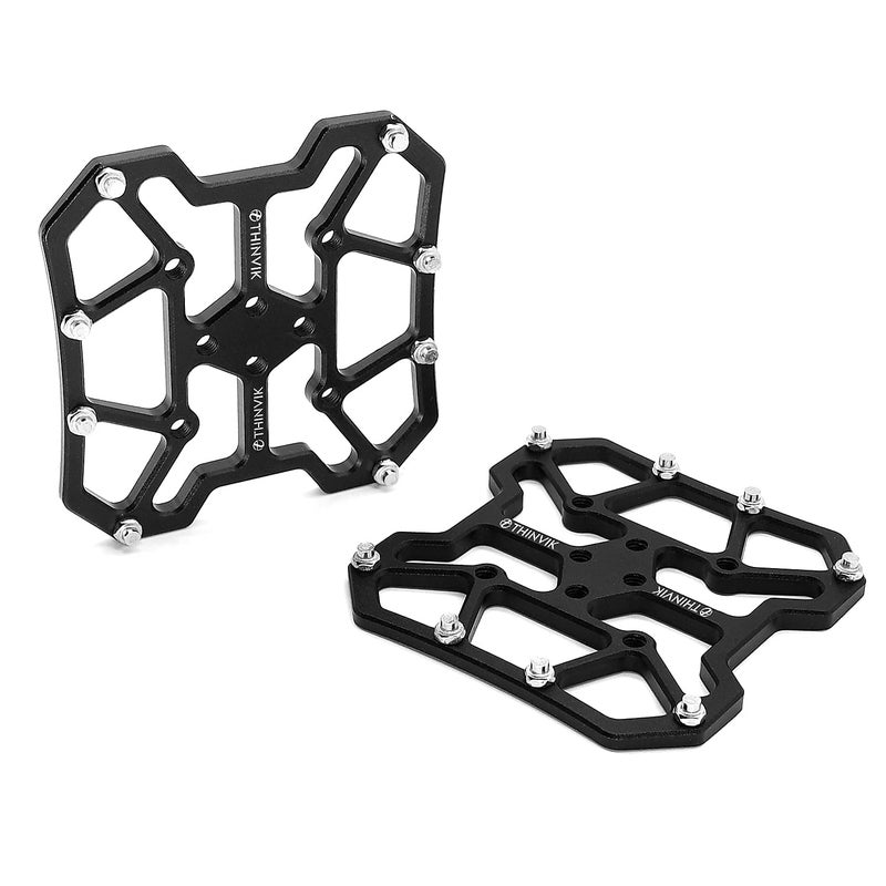Thinvik Bike Clipless Pedal Platform Adapters Compatible with Shimano SPD-SL/SPD,Look Keo/Delta,Peloton Bike Pedals and Cleats,Clipless Pedals Convert to Flat Pedals - CNC Aluminum Alloy - Image 3