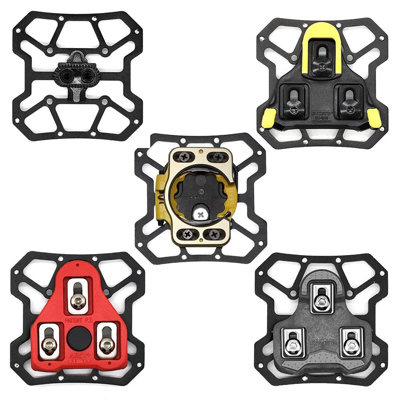 Thinvik Bike Clipless Pedal Platform Adapters Compatible with Shimano SPD-SL/SPD,Look Keo/Delta,Peloton Bike Pedals and Cleats,Clipless Pedals Convert to Flat Pedals - CNC Aluminum Alloy - Image 2