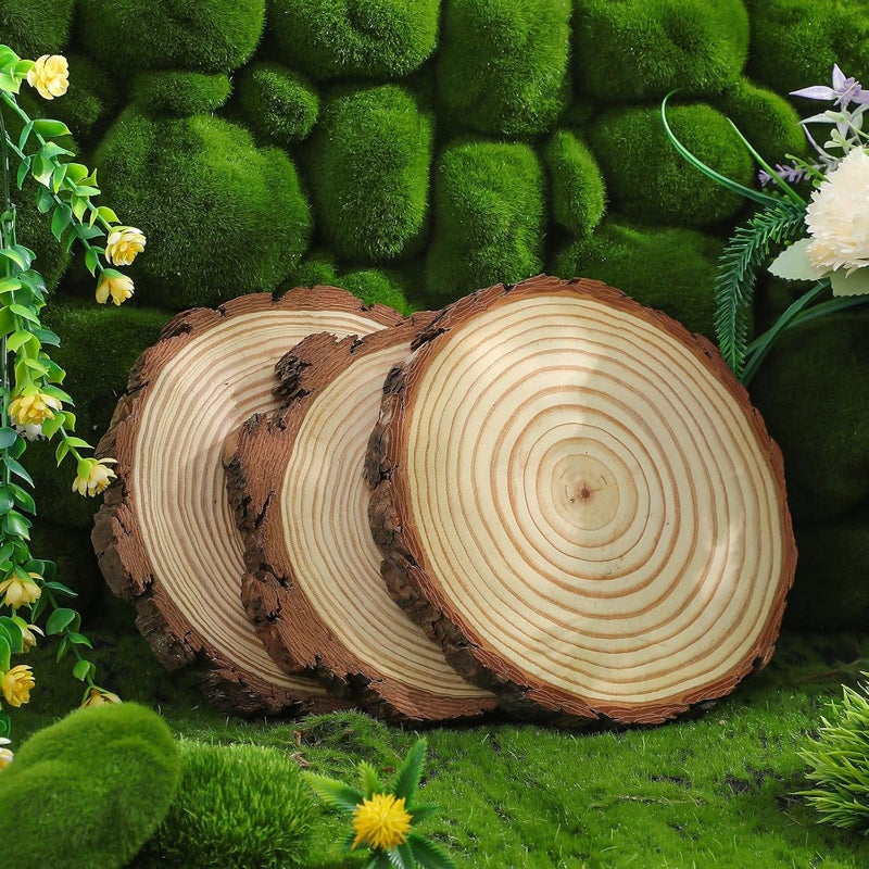 3Pcs Wood Garden Stepping Stones 12x12 Inch Outdoor Path Walkway For Lawn Landscaping - Image 5