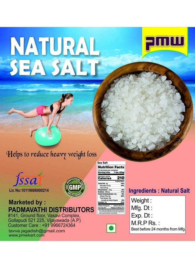 PMW Natural Sea Salt Bath Salt For Healing Bath Additive Loose Packed 500 Grams  - Image 2