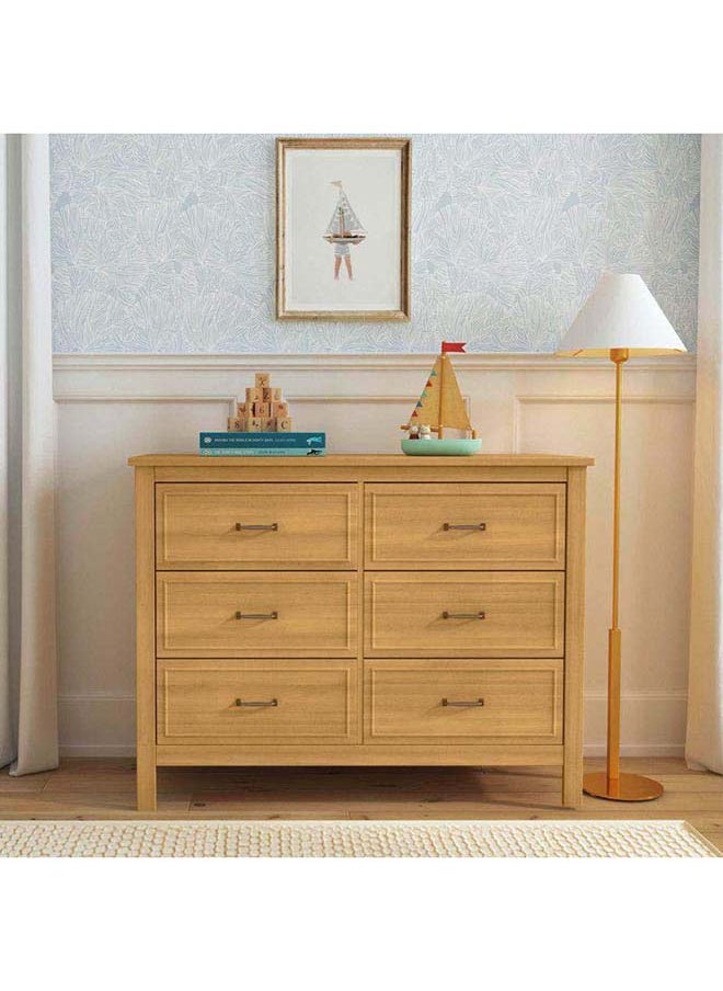 Al Home Kids Dresser: 117x49x85 Wood, Brown by Alhome 