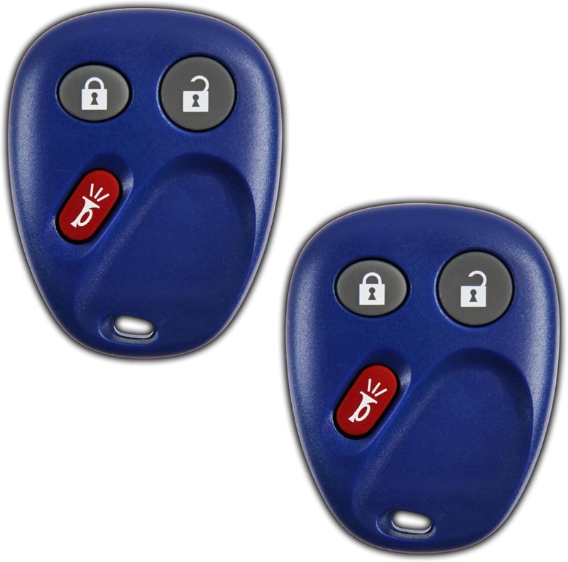 KeylessOption Keyless Entry Remote Control Car Key Fob Replacement for LHJ011 -Blue (Pack of 2) - Image 1