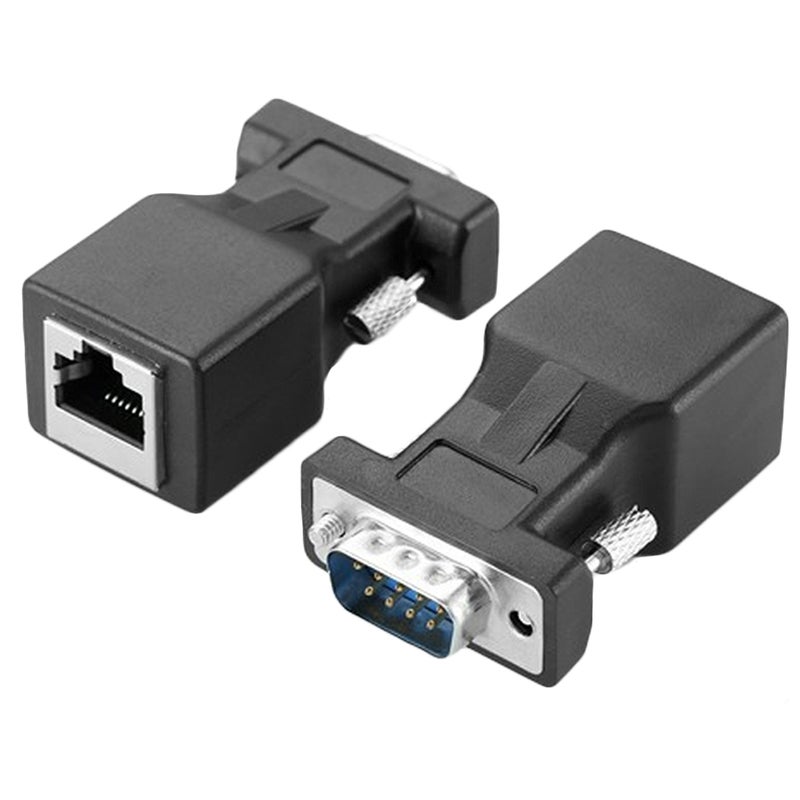 📱 محول تمديد فيجا مع كابل شبكة RJ45 محول للحاسوب أسود عدد 2 - Image 1