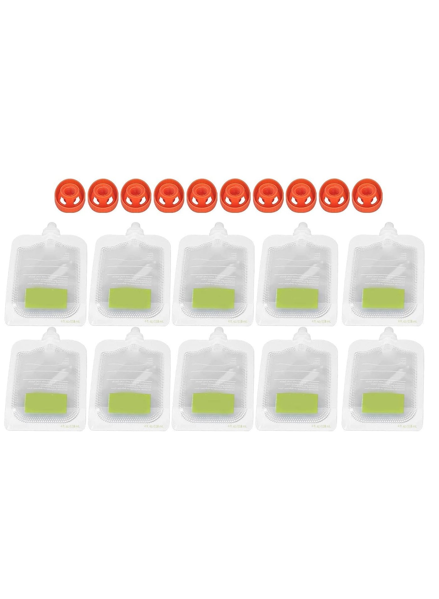 RATSAW 10PACK Baby Food Pouches Reusable Baby Food Storage Portable Manual Baby Fruit Puree Bags Easy to Clean Refillable Baby Fruit Squeeze Bags for Applesauce Yogurt and Puree Group 1