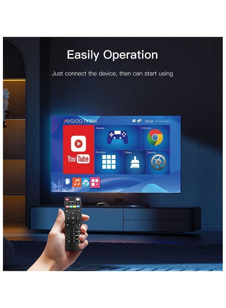 يسيدو صندوق التلفزيون الذكي TV12 مزود بفك تشفير 4K 6 في 1 متعدد الأغراض باللون الأسود - Image 5