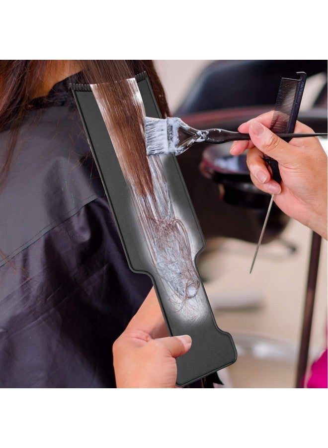 Mudder 4 Pcs Balayage Highlighting Board with Teeth Hair Dye Paddle Highlighting Brush for Balayage Board Comb for hairstylist Hair Dye(Black) - Image 2