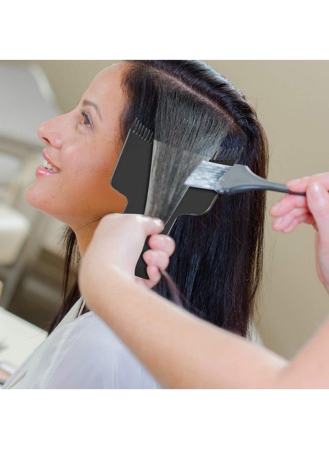 Mudder 4 Pcs Balayage Highlighting Board with Teeth Hair Dye Paddle Highlighting Brush for Balayage Board Comb for hairstylist Hair Dye(Black) - Image 5