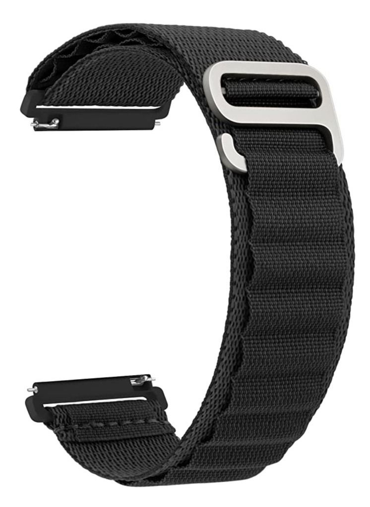 Generic - Alpine Loop 22mm Compatible With Xiaomi Watch Color Sport Color 2 S1 Active/ Huami Amazfit GTR 47mm GTR 3 Pro, Durable Sport Nylon Strap With Titanium G Hook  Black - Image 1