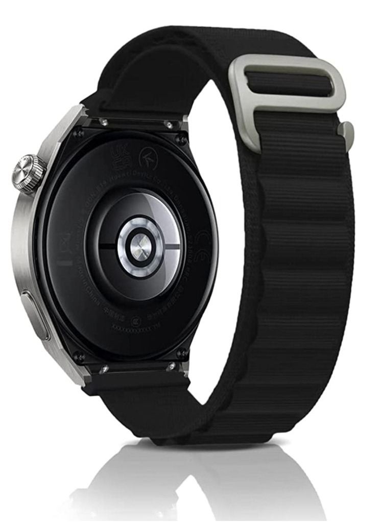 Generic - Alpine Loop 22mm Compatible With Xiaomi Watch Color Sport Color 2 S1 Active/ Huami Amazfit GTR 47mm GTR 3 Pro, Durable Sport Nylon Strap With Titanium G Hook  Black - Image 1