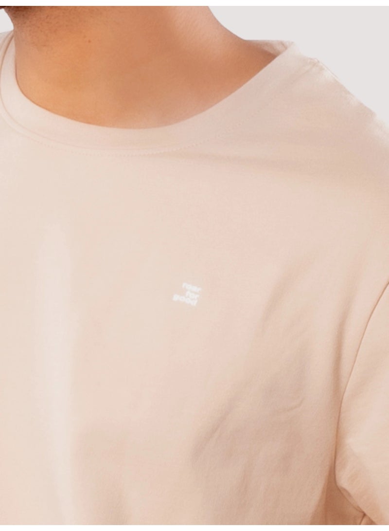ROAR FOR GOOD Men's Oversized Solid T-Shirt | Relaxed Fit Round Neck Half Sleeve Casual Tee | Soft Cotton Blend Everyday Wear T-Shirt - Image 3