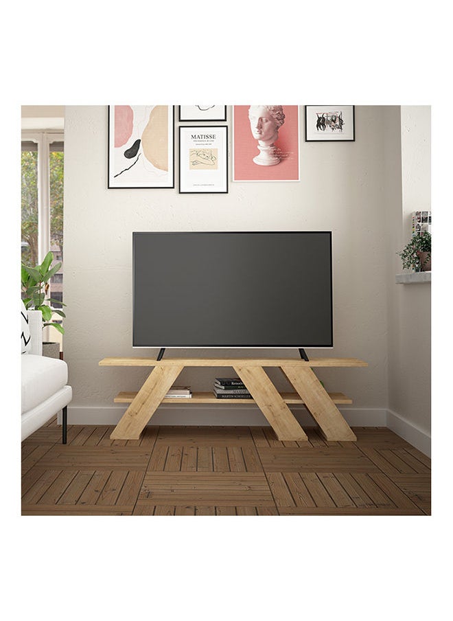 Mourah Home - Fella Tv Stand Up To 55 Inches With Storage - Oak - 2 Years Warranty - Image 1