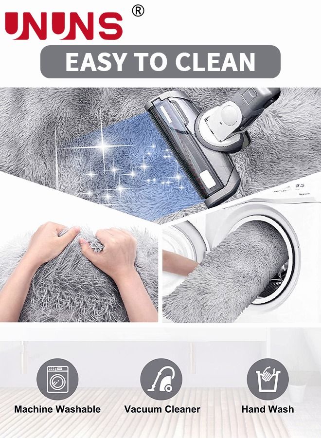 UNUNS 3-Piece Bathroom Rug Set,Bath Rug + Contour Mat + Toilet Seat Cover,Super Long Soft Water Absorbent,Non-Slip Bath Mats For Bathroom Floor,Tub And Shower Room - Image 5