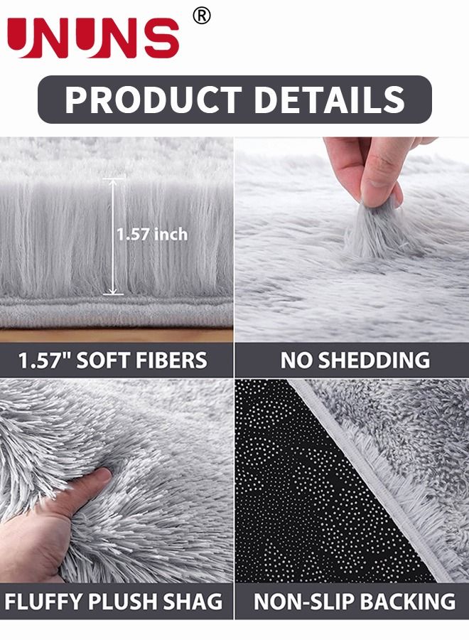 UNUNS 3-Piece Bathroom Rug Set,Bath Rug + Contour Mat + Toilet Seat Cover,Super Long Soft Water Absorbent,Non-Slip Bath Mats For Bathroom Floor,Tub And Shower Room - Image 4