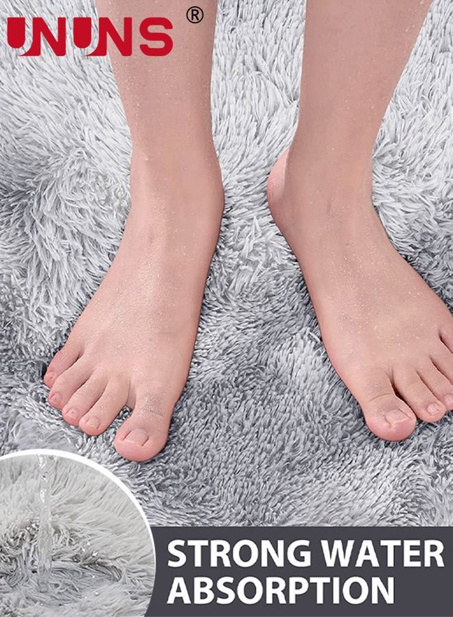 UNUNS 3-Piece Bathroom Rug Set,Bath Rug + Contour Mat + Toilet Seat Cover,Super Long Soft Water Absorbent,Non-Slip Bath Mats For Bathroom Floor,Tub And Shower Room - Image 3