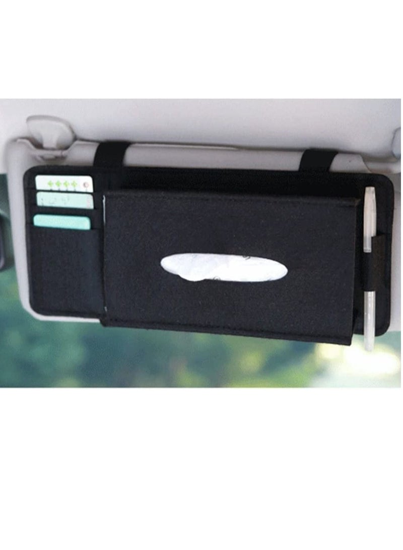 Cool Baby Fashion Car Styling Case Sun Visor Type Wool Felt Hanging Tissue Box Car Napkin Holder Vehicle Accessories Pocket Organizer Pouch Card Storage  - Image 2