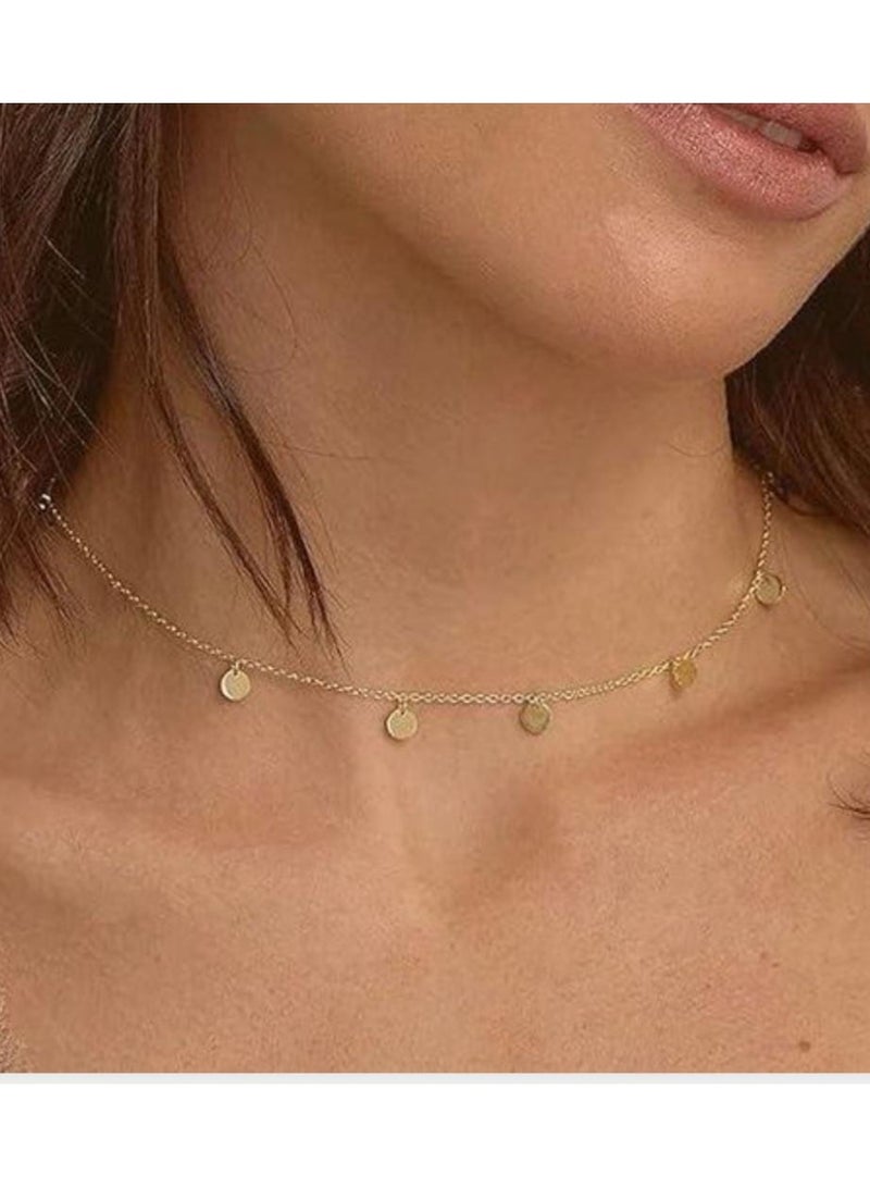 Luxuria 18k gold plated stainless steel short necklace - Image 1