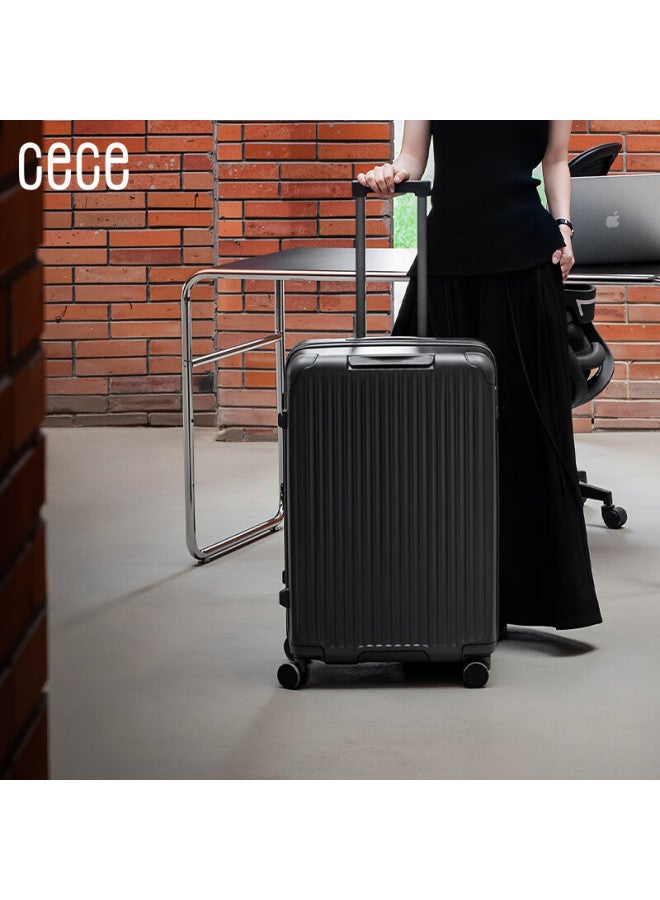 Cece Expandable Large Capacity Suitcase For Women And Men, Student Trolley Luggage With Password Lock, Lotus Pink, 28 Inches - Image 3