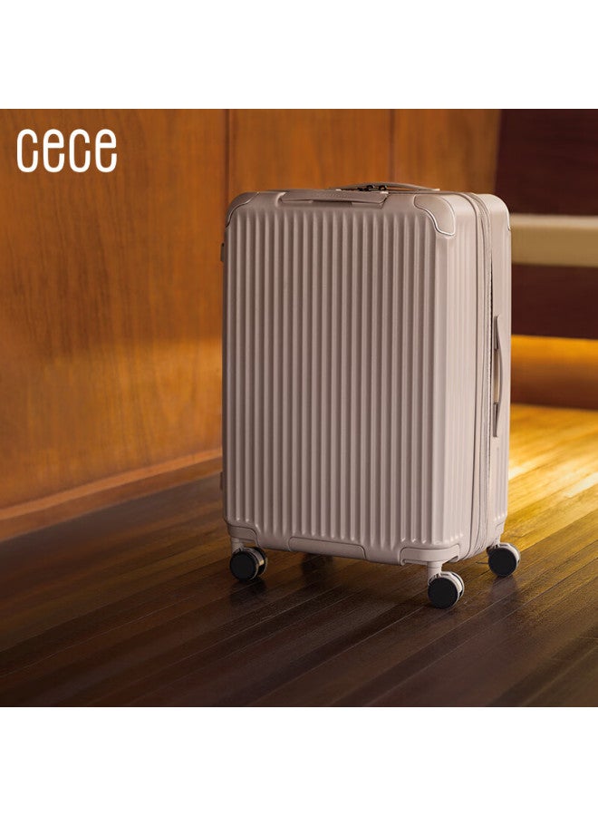 Cece Expandable Large Capacity Suitcase For Women And Men, Student Trolley Luggage With Password Lock, Lotus Pink, 28 Inches - Image 1