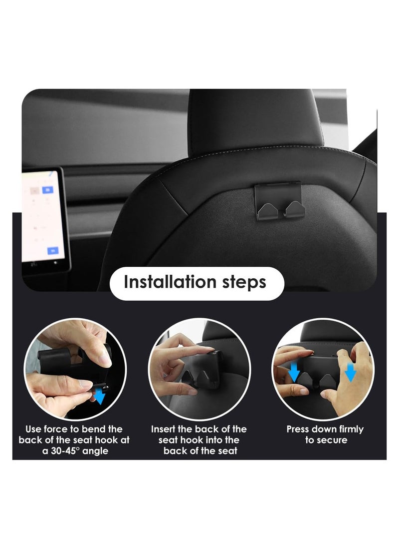 SYOSI 2Pcs Car Specific Glove Box Hook For Tesla Seat Trash Can Designed for Model Y and 3 - Image 4