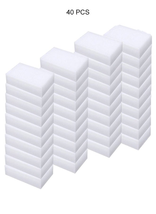 ZCM-HAPPY 40-Piece Magic Sponge Cleaner White  - Image 1