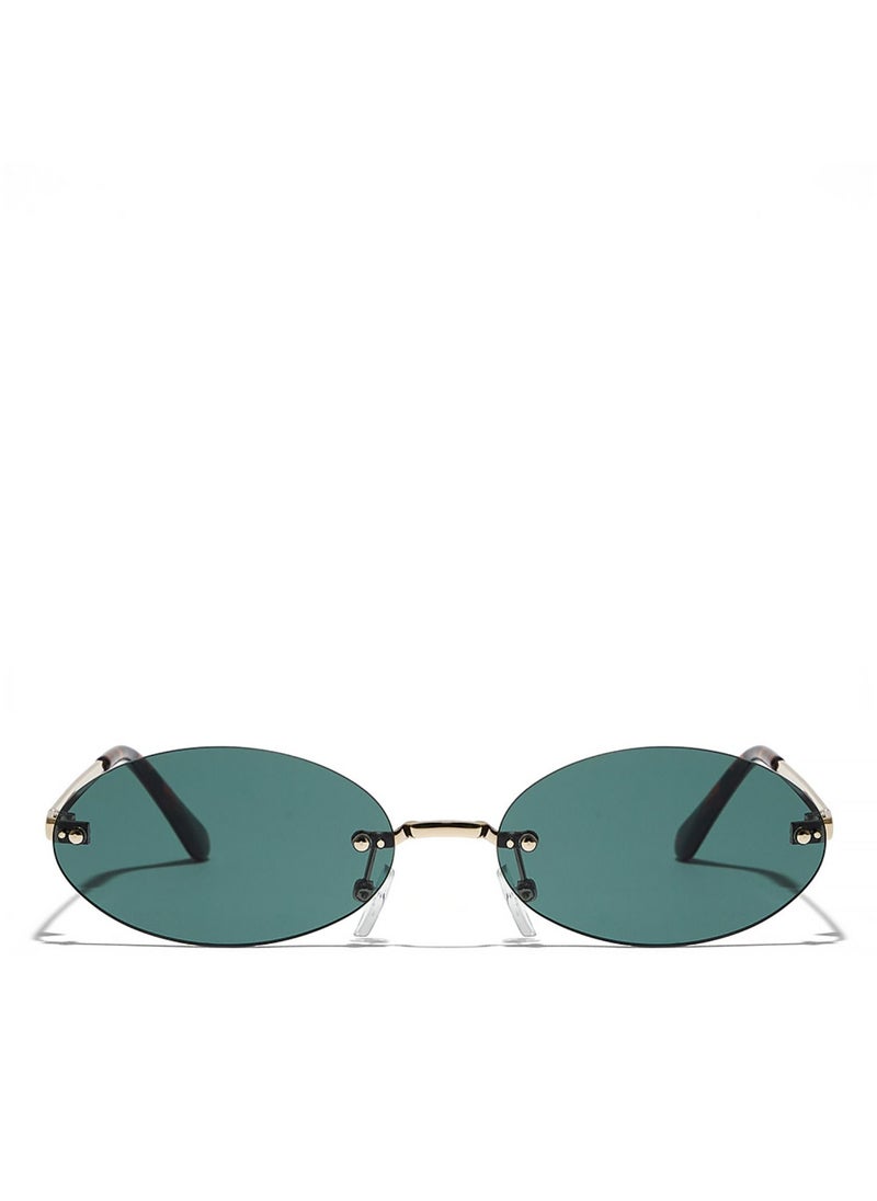 Blackout JENNIFER Women Japanese Gold Sunglasses - Frame Material: Metal - Frame Color: Japanese Gold -Lens Color: Green - Full Rim  - Image 1