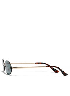 Blackout JENNIFER Women Japanese Gold Sunglasses - Frame Material: Metal - Frame Color: Japanese Gold -Lens Color: Green - Full Rim  - Image 3