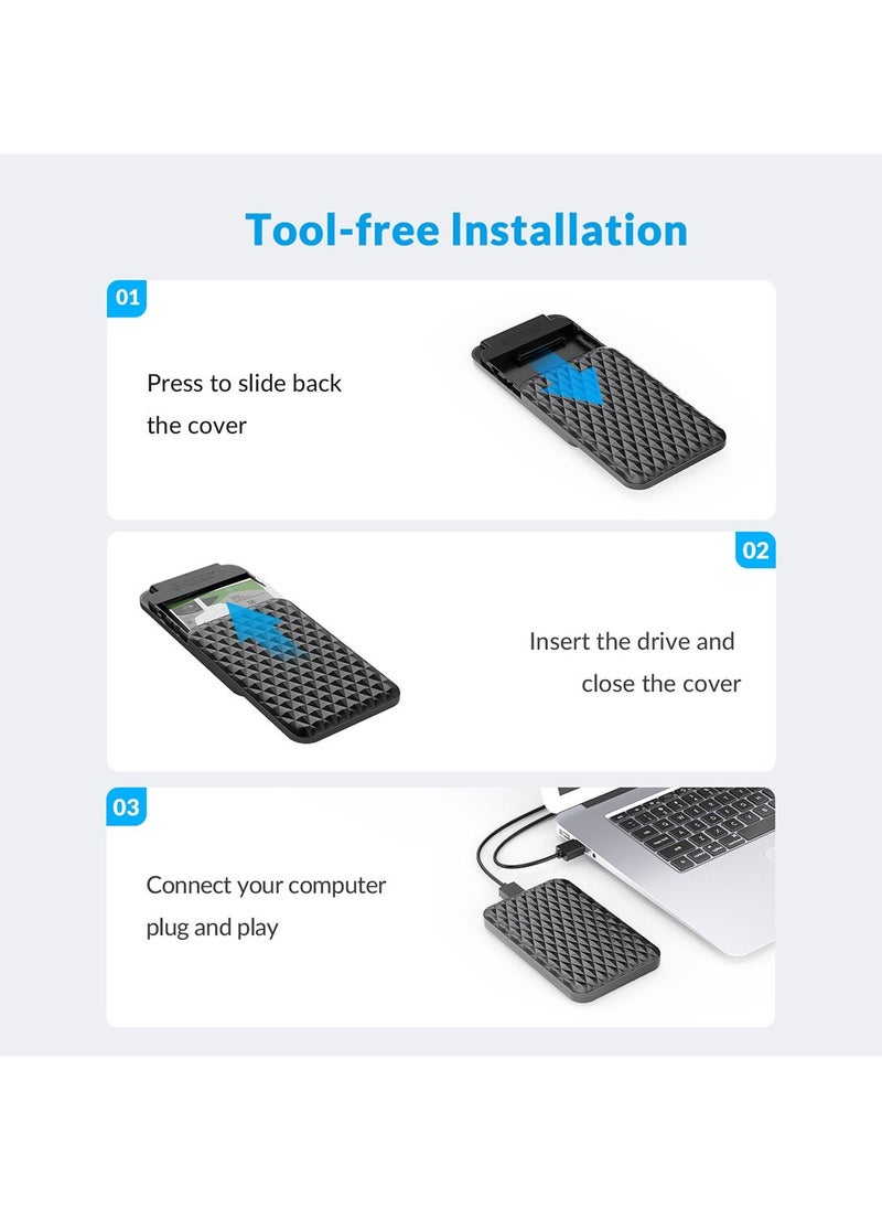 Orico - علبة محرك الأقراص الصلبة الخارجية SATA إلى USB C لمحرك الأقراص الصلبة SSD مقاس 2.5 بوصة SATA HD Externo للكمبيوتر الشخصي - Image 1