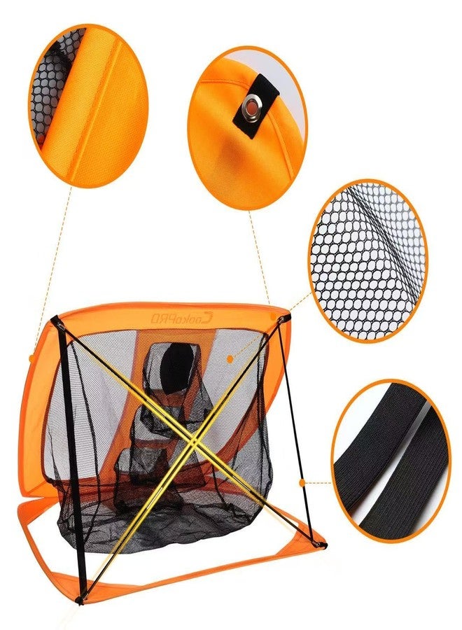 CookoPRO Golf Chipping Net Set,Pop Up Net with Durable Rubber Training Mat,10 Golf Tees,6 Practice Balls,6 Foam Balls and Carry Bag for Indoor & Outdoor Game - Image 3