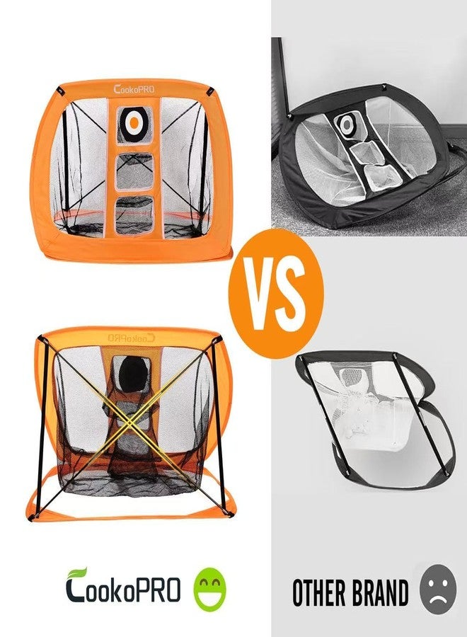 CookoPRO Golf Chipping Net Set,Pop Up Net with Durable Rubber Training Mat,10 Golf Tees,6 Practice Balls,6 Foam Balls and Carry Bag for Indoor & Outdoor Game - Image 5