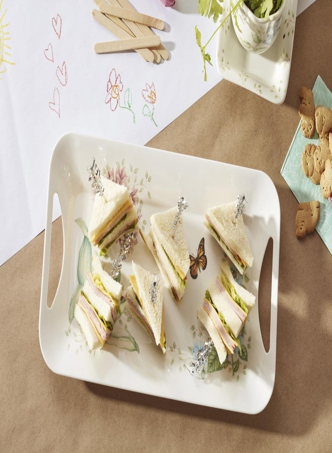 Lenox 855591 Butterfly Meadow Melamine Hors Doeuvres Tray, Lightweight Melamine Material - Image 3
