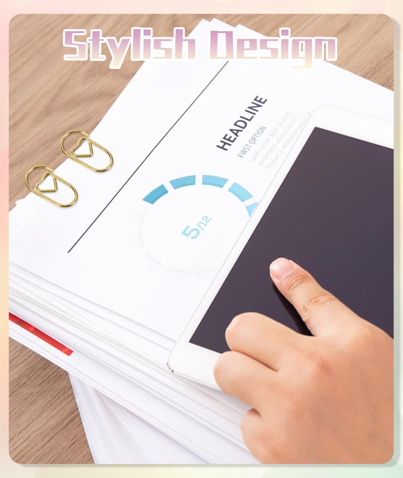 Zytiqt Paper Clip, 100 Mini Heart Shaped Paper Clips, Gold and Rose Gold Color, for Office School Home Use, Stationary Accessories, Bookmark, Document Organizer, Coupon Holder, Cute Paper Pins - Image 5