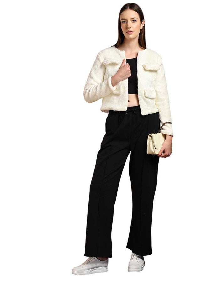 KOTTY Women's Solid Daisy White Stylish Sweatshirt(Off White,M)-KTTWOMENSWEATSHIRT391M - Image 1