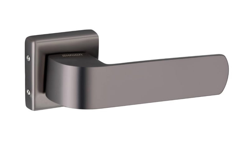 Shrida 446 Premium Black Satin Stainless Steel Door Handle Set | Square Rose Style | Modern Design with Keyhole Cover | Durable SS Construction - Image 3