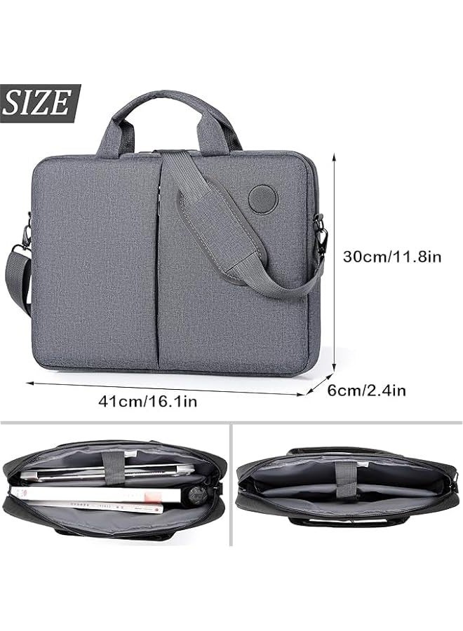 TRASSLE Laptop Bag 15.6 Inch, Business Briefcase Gifts for Men Women, Water Resistant Messenger Shoulder Bag with Strap, Premium Office Bag, Carry On Laptop Case for Notebook/Computer/Laptop - Image 2