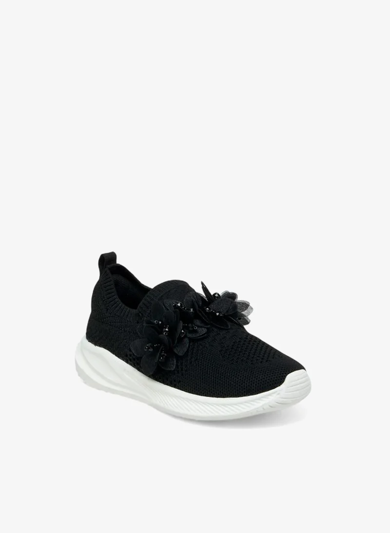 جونيورز أحذية رياضية سهلة الارتداء مزينة بالزهور