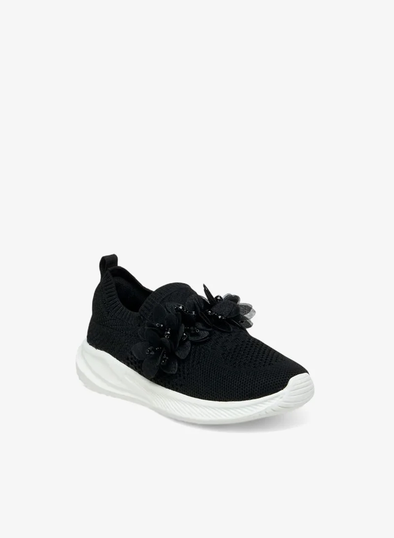 JUNIORS Floral Embellished Slip-On Sneakers