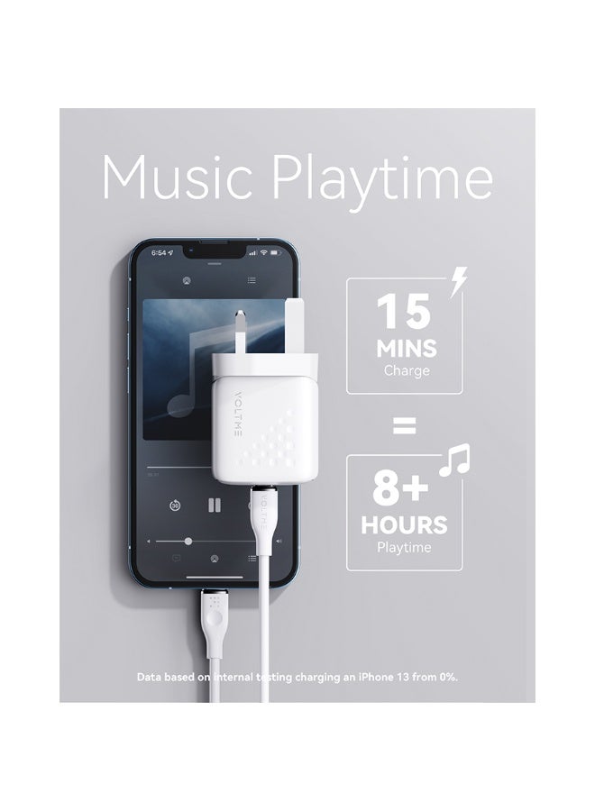 فولتمي شاحن جداري فولتمي ريفو لايت بمنفذ USB-C وبقوة 20 واط - أبيض - Image 5