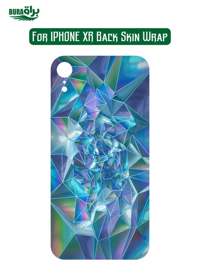 BURAQ - iPhone XR Back Skin Wrap Abstract 3D Design Mobile Protector Skin Wrap Sticker ( NOT A CASE COVER ) - Image 1